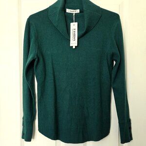 Fashion Forest Green Cowl Neck Sweater